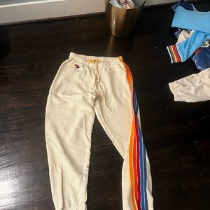 white aviator nation sweatpants size:M